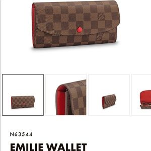 Authentic Louis Vuitton Emilie Wallet